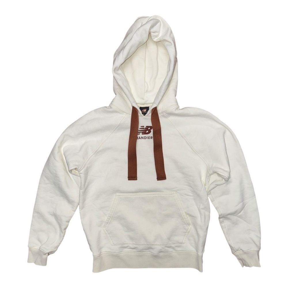 New Balance Cream and Brown Relaxed Hoodie - Picture 3 of 8
